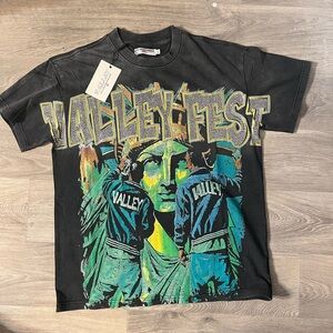 VALE FOREVER BLING GRAFFITI TEE BLACK GRAPHIC T-SHIRT